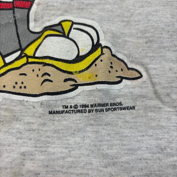 Vintage 90s Sun Sportswear Bugs Tazmanian Devil Beach Shirt Size XS - Picture 5 of 16